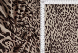 Brushed DTY Leopard Print Knit Brown