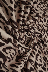 Brushed DTY Leopard Print Knit Brown