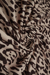 1 Yard DTY Brushed Animal/Leopard Digital Print Knit Fabric, 58/60? Wide Polyester Spandex Blend