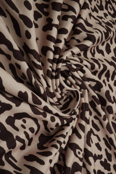 1 Yard DTY Brushed Animal/Leopard Digital Print Knit Fabric, 58/60? Wide Polyester Spandex Blend