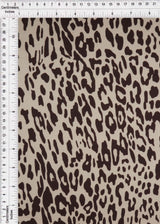 Brushed DTY Leopard Print Knit Brown