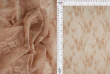 Floral Lace Nylon Spandex Khaki