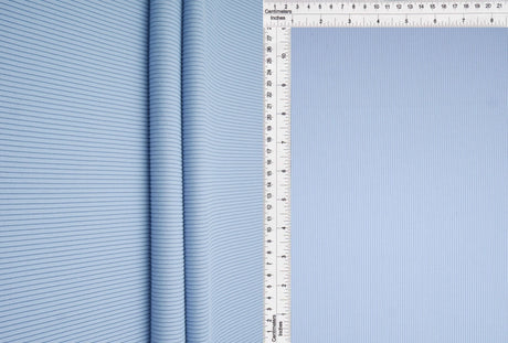1 Yard Solid Peach Rib Knit Fabric 2x2 Texture Soft Stretch Polyester Spandex 48 Inch