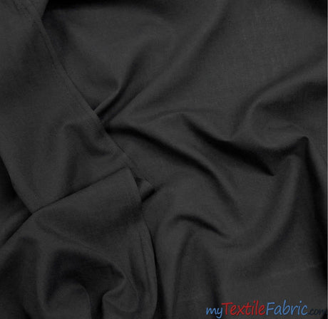 100% Cotton Poplin Cotton Fabric - White, Navy Blue, Black, 60" Wide (1 Yard)