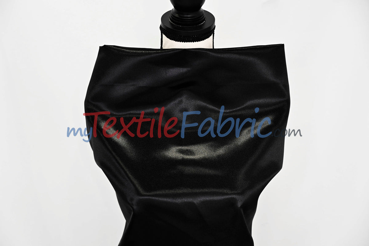 Bridal Satin Polyester Fabric - Shiny Solid, 58/60" Width, Multiple Colors (Yards, Bolts, Sample Swatches)