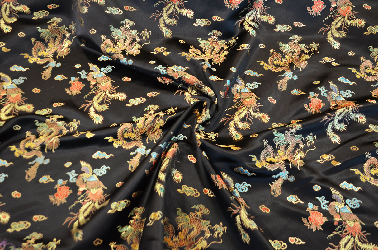 Dragon Brocade Chinese Brocade Fabric - Dragon Pattern, 45" Width (1 Yard)