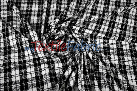 Classic Tweed Polyester Fabric - Textured Tweed Weave, 60" Width (1 Yard)