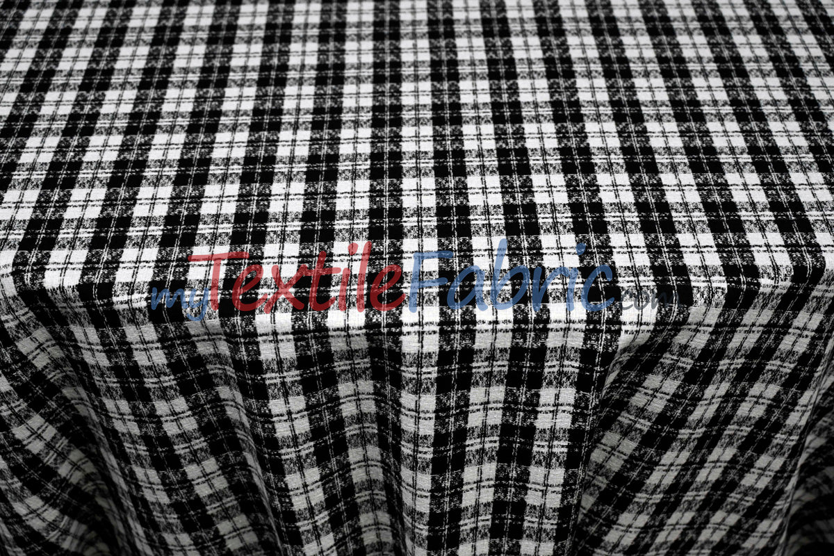 Classic Tweed Polyester Fabric - Textured Tweed Weave, 60" Width (1 Yard)
