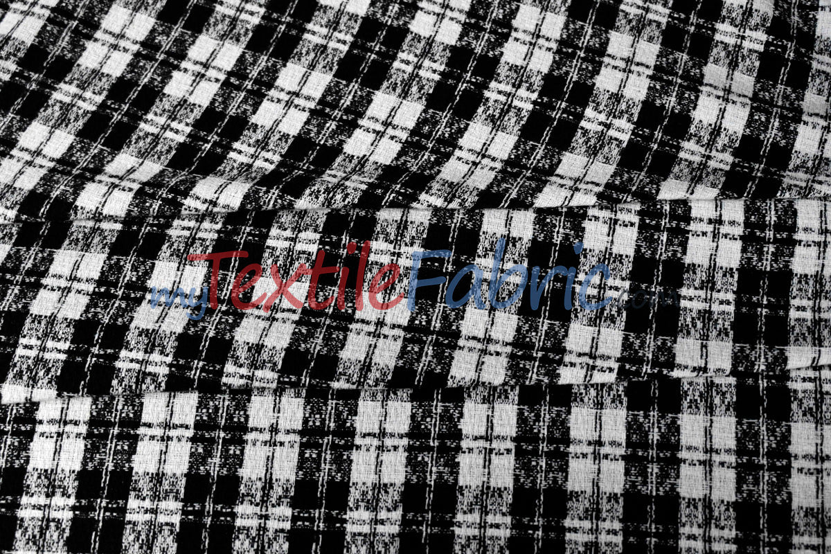Classic Tweed Polyester Fabric - Textured Tweed Weave, 60" Width (1 Yard)