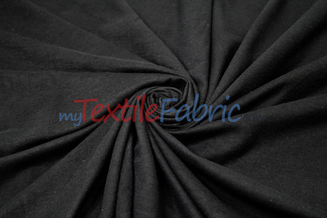 Black Cotton Flannel Fabric - Black Solid, 60" Width (1 Yard)