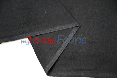 Black Cotton Flannel Fabric - Black Solid, 60" Width (1 Yard)