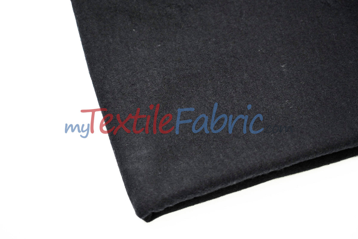 Black Cotton Flannel Fabric - Black Solid, 60" Width (1 Yard)