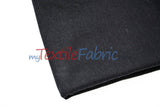 Black Cotton Flannel Fabric - Black Solid, 60" Width (1 Yard)