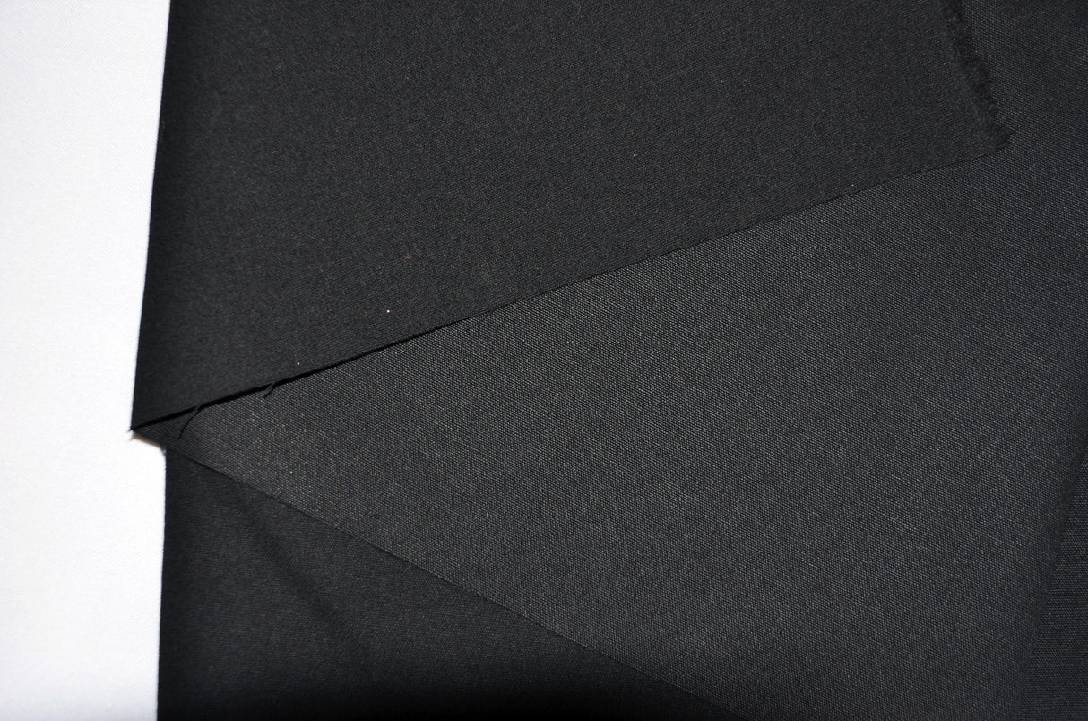 Fire Retardant Cotton Duvetyn Fabric - Black, White, Solid, 58" Width (Yard, Bolt, 3X3 Sample Swatch)