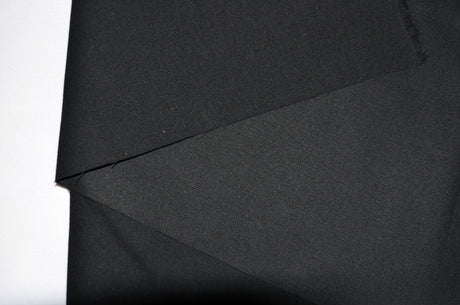 Fire Retardant Cotton Duvetyn Fabric - Black, White, Solid, 58" Width (Yard, Bolt, 3X3 Sample Swatch)