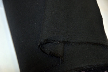Fire Retardant Cotton Duvetyn Fabric - Black, White, Solid, 58" Width (Yard, Bolt, 3X3 Sample Swatch)