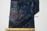 Holographic Mini Square Sequins Mesh Fabric - Holographic Mini Square Sequins, 45" Width (By The Yard)