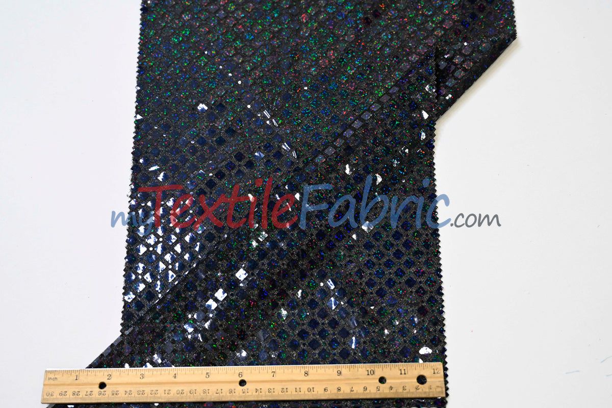 Holographic Shimmer Sequins Fabric - Lightweight Flowy Holographic Sequins, 45" Width (1 Yard)