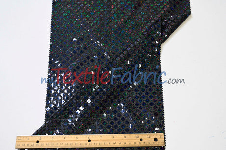 Holographic Shimmer Sequins Fabric - Lightweight Flowy Holographic Sequins, 45" Width (1 Yard)