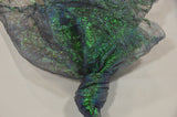 Crush Iridescent Pearl Organza Polyester Fabric - Sheer Crushed Holographic, 38/40" Width (1 Yard)