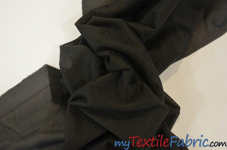 Lightweight Iron On Tricot Fusible Interfacing Interlining Polyester Fabric - White, Black, 58/60" Wide (Yards)