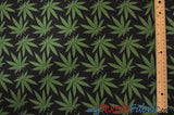 Marijuana Cannabis Leaf 100 Percent Cotton Fabric - Leaf Print, 60" Width (1 Yard)