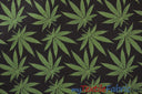 Marijuana Cannabis Leaf 100 Percent Cotton Fabric - Leaf Print, 60" Width (1 Yard)
