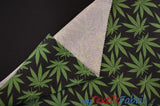 Marijuana Cannabis Leaf 100 Percent Cotton Fabric - Leaf Print, 60" Width (1 Yard)