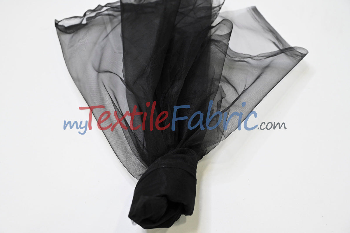 Micro Mesh Polyester Fabric - Sheer Soft Stretch Tulle, 58/60" Width, Multiple Colors (1 Yard)