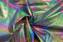 Oasis Hologram Polyester Fabric - Iridescent Sheer Organza, 58/60" Width, White, Pink, Baby Blue, Turquoise, Lavender, Black (1 Yard)