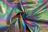 Oasis Hologram Polyester Fabric - Iridescent Sheer Organza, 58/60" Width, White, Pink, Baby Blue, Turquoise, Lavender, Black (1 Yard)
