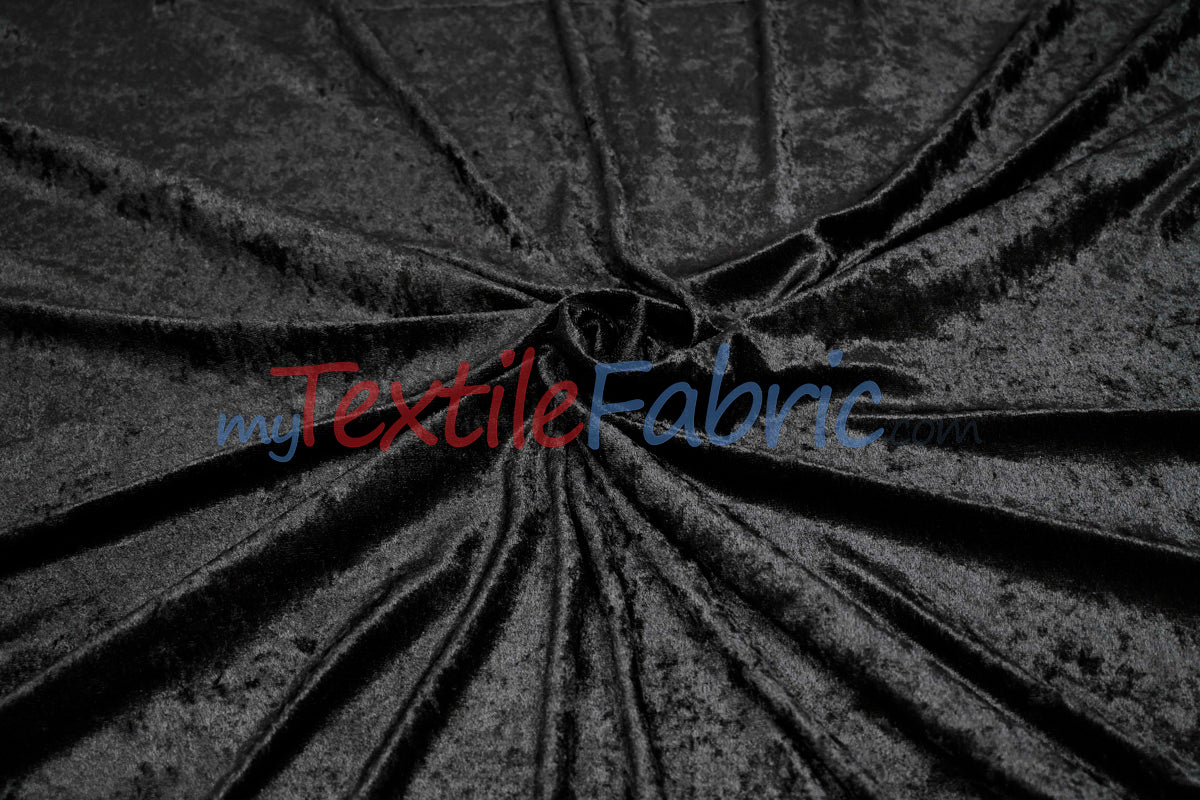 Panne Velvet Polyester Fabric - Crush Panne Velour, Solid, 58/60" Width (1 Yard)