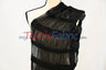 Pleated Ruffle Chiffon Polyester Fabric - Lightweight Textured Semi-Sheer, 44/46" Width (1 Yard)