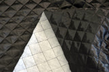 Quilted Satin Batting Polyester Fabric - White, Black Diamond Quilted, 58/60" Width (Yards)