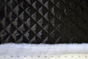 Quilted Satin Batting Polyester Fabric - White, Black Diamond Quilted, 58/60" Width (Yards)