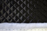 Quilted Satin Batting Polyester Fabric - White, Black Diamond Quilted, 58/60" Width (Yards)