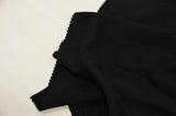 Rayon Challis 100 Percent Rayon Fabric - White And Black Semi Solid, 57/58" Width (1 Yard)