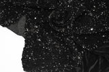 Sequins Stretch Velvet Polyester Spandex Fabric - Sequins On Plush Velvet, Multiple Colors, 60" Width (By The Yard)