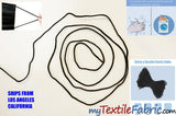 Black 3Mm Round Knitted Elastic Cord - Nylon Spandex Fabric, Black Solid, 3Mm Width (1400 Yards)