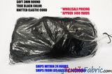 Black 3Mm Round Knitted Elastic Cord - Nylon Spandex Fabric, Black Solid, 3Mm Width (1400 Yards)