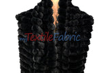 Striped Rabbit Fur 100 Percent Polyester Fabric - Striped Faux Rabbit Fur, 64/66" Width (1 Yard)
