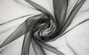 Super Organza Polyester Fabric - Semi-Sheen Sheer, 60" Width, White, Ivory, Baby Blue, Lavender, Black (By The Yard)