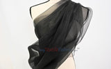 Super Organza Polyester Fabric - Semi-Sheen Sheer, 60" Width, White, Ivory, Baby Blue, Lavender, Black (By The Yard)