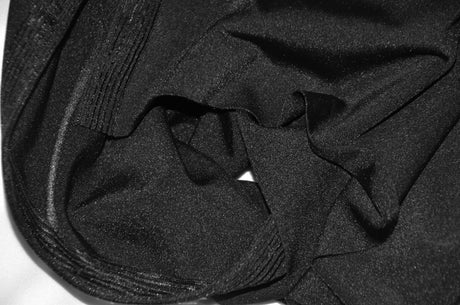 Yoga Spandex Polyester Spandex Fabric - White And Black, 58/60" Width, Slight Sheen, 4 Way Stretch (1 Yard)