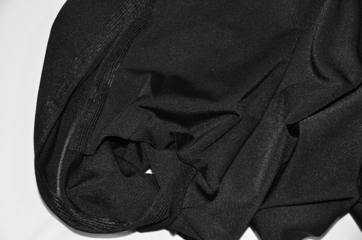 Yoga Spandex Polyester Spandex Fabric - White And Black, 58/60" Width, Slight Sheen, 4 Way Stretch (1 Yard)