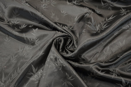 Oriental Bamboo Brocade Polyester Fabric - Bamboo Jacquard, 45" Width (1 Yard)