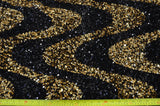Sequins Velvet Wave Spandex Velvet Fabric - Two Tone Sequins, Multiple Colors, 58/60" Width (1 Yard)