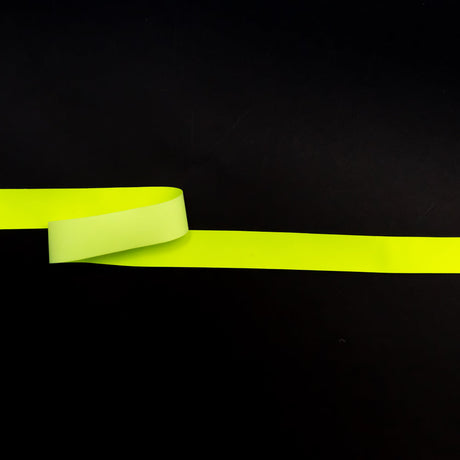 Italian Neon Yellow Reflective Ribbon - 0.875"