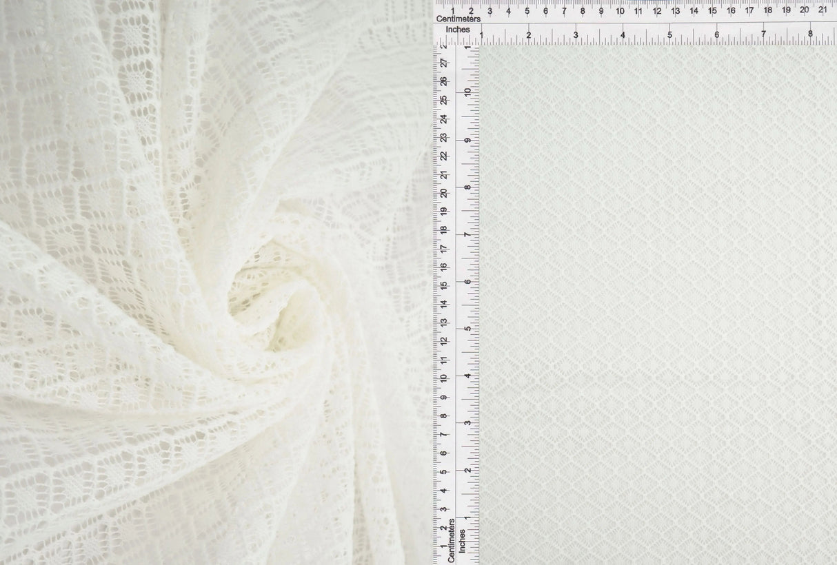 1 Yard Warp Lace Fleece Fabric, 57? Wide 100% Polyester