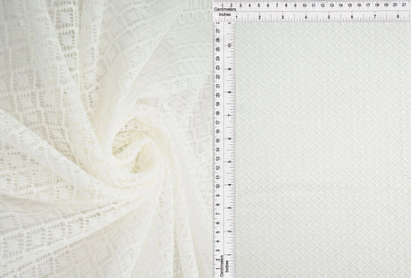 1 Yard Warp Lace Fleece Fabric, 57? Wide 100% Polyester